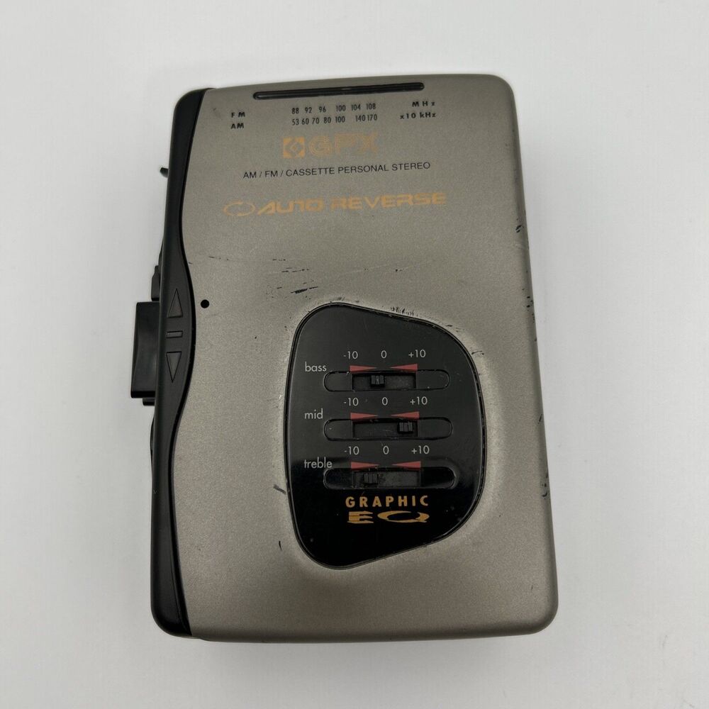 GPX Portable Cassette Player EQ Stereo AM/FM Radio Gran Prix C3178 Tested Works